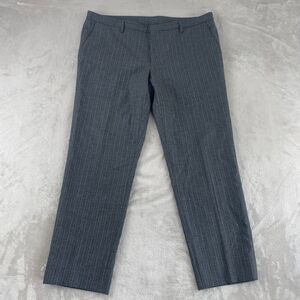 ETRO 56 Dress Pants Men 38x29 Grey Pinstripe Wool Straight Fit‎ Made in Italy